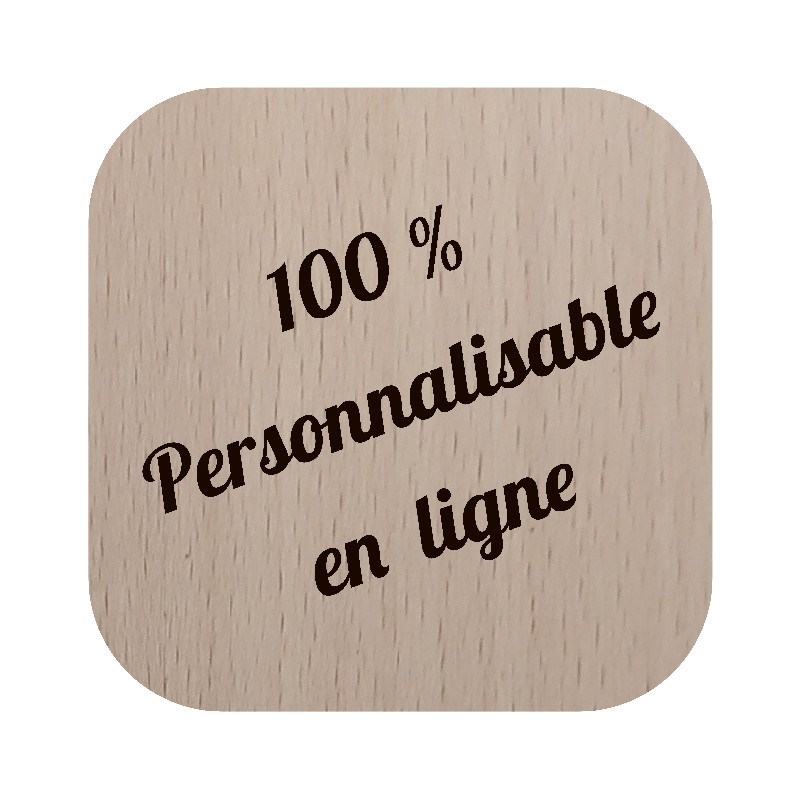 Stickers en bois 100% personnalisable en ligne.