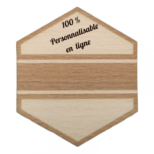 Wooden stickers "badge 10"