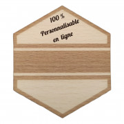 Wooden stickers "badge 10"