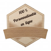 Wooden stickers "badge 8"