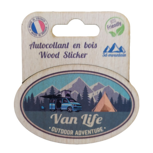 Stickers en bois "van life"