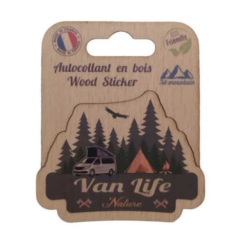 Stickers en bois "van life nature"