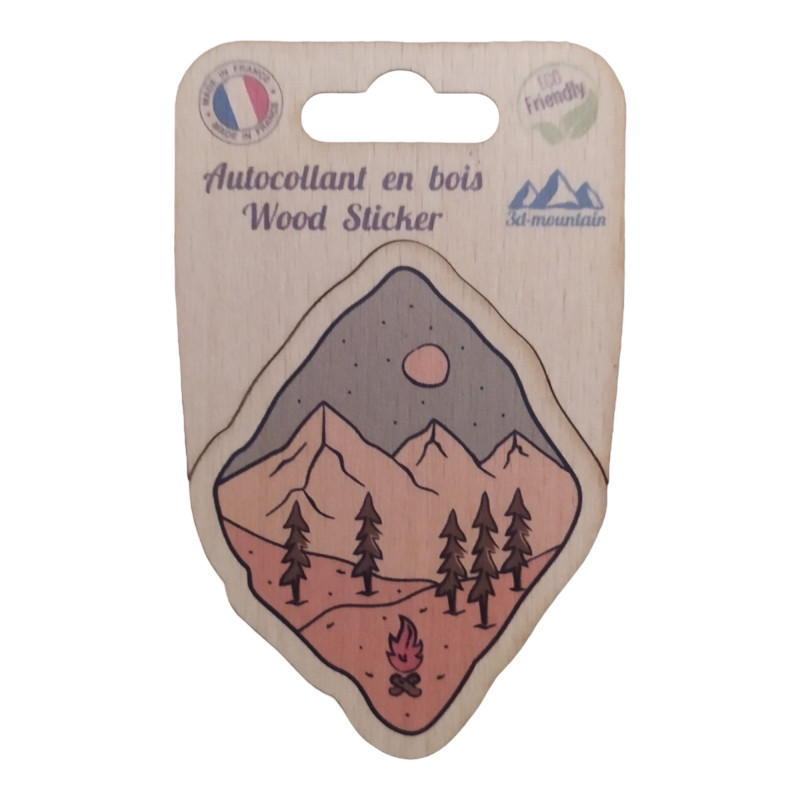 Wooden sticker "désert et feu"