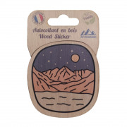 Stickers en bois "montagne désert"