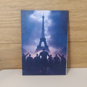 Carte postal en bois rugby France Tour Eiffel
