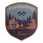 Magnets imprimés en bois camping 3