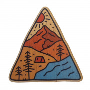Magnets imprimés en bois Montagne Et Rivière