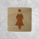 Original wooden women’s restroom door sign