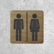 Oak WC door plaque