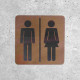 Plaque de porte en chêne WC 