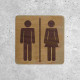 Oak WC door plaque