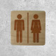 Oak WC door plaque