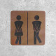 Oak WC door plaque