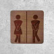 Oak WC door plaque