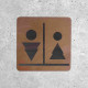 Plaque de porte en bois toilettes femme & homme originale