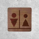 Original Wooden Men & Women Restroom Door Sign