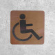 Disabled Restroom Wooden Door Plate