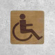 Disabled Restroom Wooden Door Plate