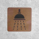 Plaque de porte en bois douche