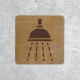 Plaque de porte en bois douche