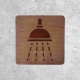 Plaque de porte en bois douche