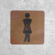 Plaque de porte en bois toilettes femme humoristique