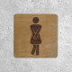 Plaque de porte en bois toilettes femme humoristique