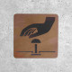 Plaque mural en bois bouton d'arrêt d'urgence