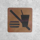 Plaque mural en bois nourriture interdite