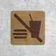 Plaque mural en bois nourriture interdite