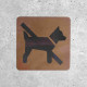Plaque mural en bois interdits aux chiens