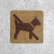 Plaque mural en bois interdits aux chiens