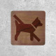 Plaque mural en bois interdits aux chiens