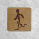 Wood Signage Stairway Access