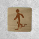 Wood Signage Stairway Access