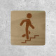 Wooden Stairway Access Sign - Climbing Signage
