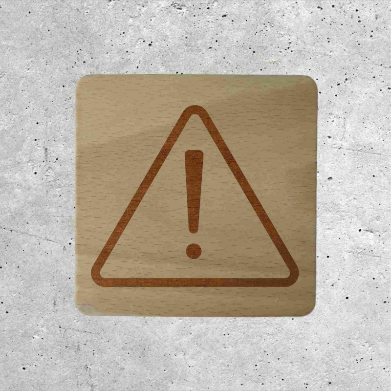 Plaque en Bois de Sécurité - Indication de Danger