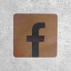 Plaque en Bois - Réseaux Sociaux Facebook