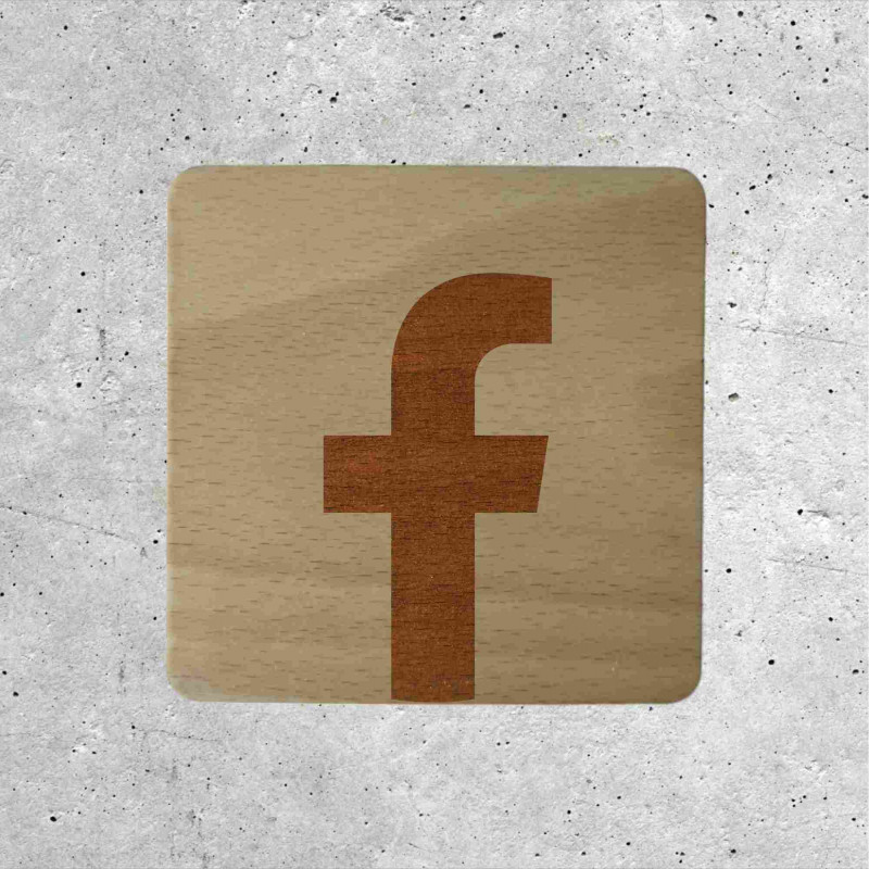 Plaque en Bois - Réseaux Sociaux Facebook