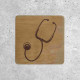 Wooden Signage - Medical Symbol with Stethoscope