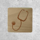 Wooden Signage - Medical Symbol with Stethoscope
