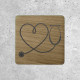 Wooden Signage - Stethoscope and Heart for Medical Office