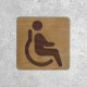 Wooden Toilet Door Sign Disabled Access