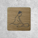 Signalétique en Bois - Icône de Salon de Massage