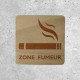 Panneau en Bois - Zone Fumeur