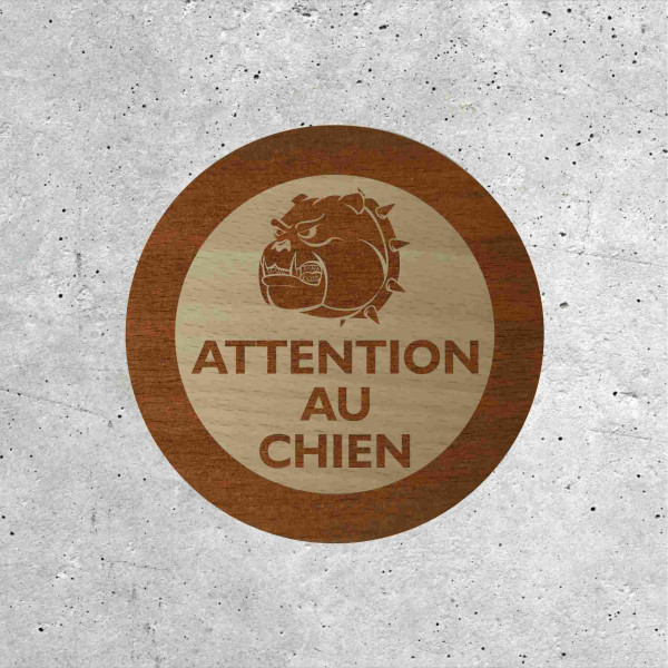 Wooden Sign - Beware of Dog