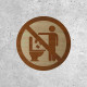 Wooden Signage - Restroom: Do Not Throw Anything