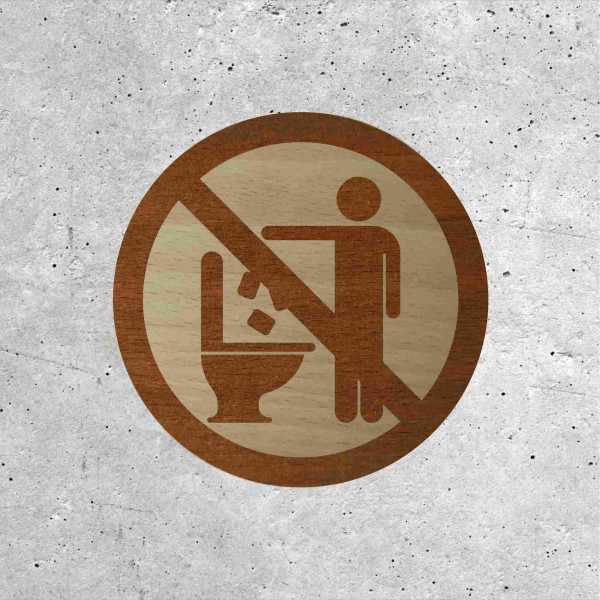 Signalétique Bois - WC : Ne Rien Jeter