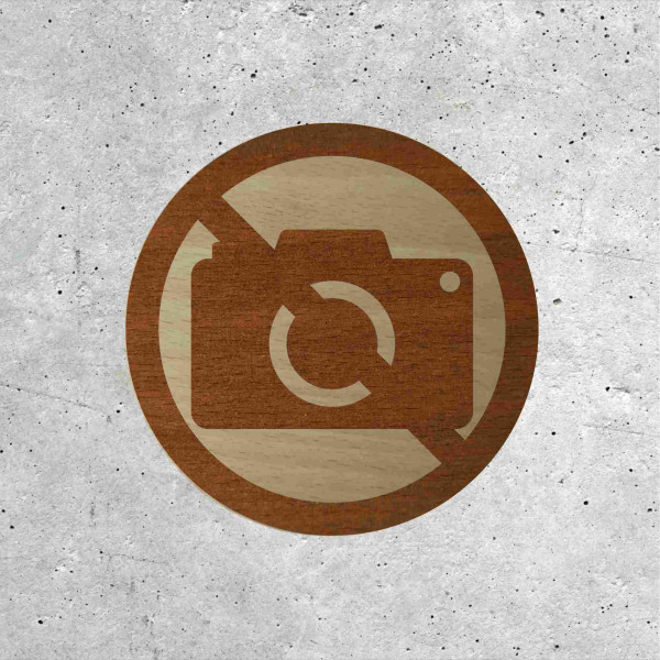 Signalétique Bois - Interdiction de Photographier