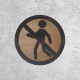 Wooden Sign - Pedestrian Access Forbidden